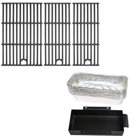 Amazon Uniflasy Cast Iron Cooking Grid Grates And Catch Pan With