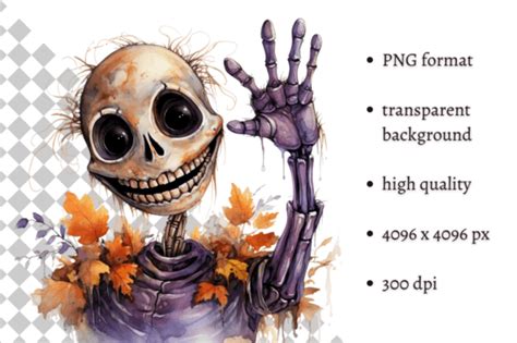 Purple Halloween Skeleton PNG Clipart Graphic by MashMashStickers ...