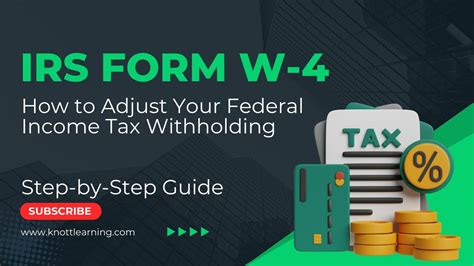 How To Update Irs Form W 4 To Adjust Your Tax Withholding Youtube