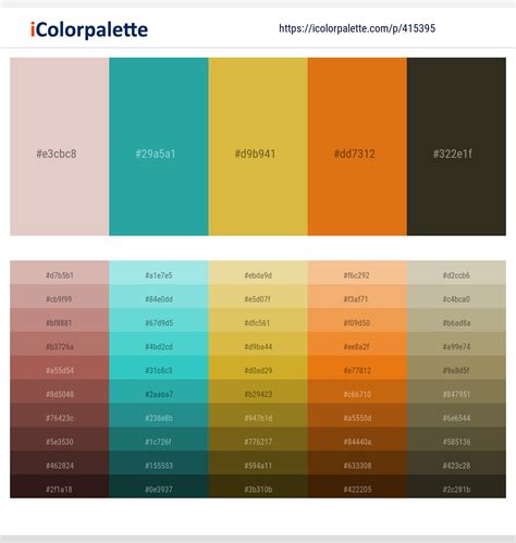 25 Shades of Orange color Palette Collection | Curated collection of Color Palettes