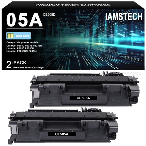 05a Toner Cartridge Black 2 Pack With Chip Compatible For Hp Laserjet 05a Ce505a 05x Ce505x