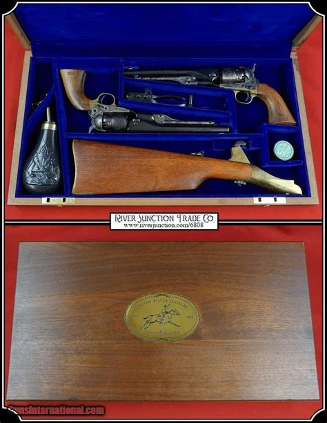 Colt Manufactured Set Of Two Cased Colt 1860 Army Model Us Cavalr