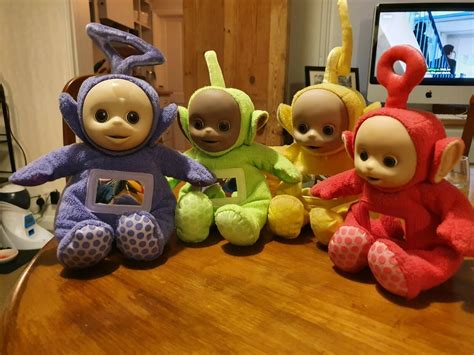 Vintage Teletubbies Toysdolls Full Set Mirror And Rattle Teletubbies