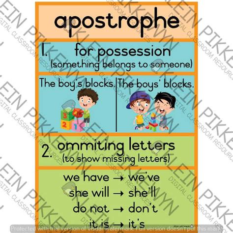 Apostrophe Poster Orange • Teacha