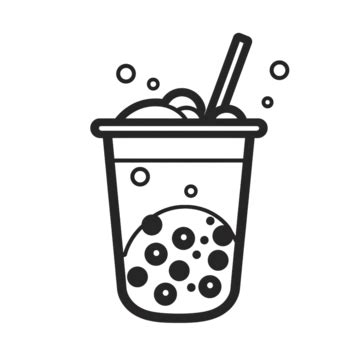 milk tea icon black  white circle milk tea icon logo png