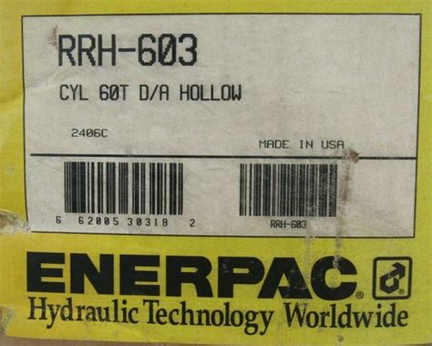 New Enerpac Rrh Hollow Plunger Cylinder Double Acting T Rrh