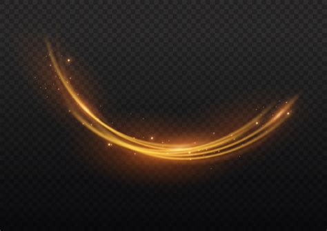 Golden Glowing Shiny Lines Effect Vector Background Luminous White