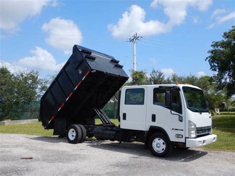 2008 Chevrolet W4500 Crew Cab Dump Fl Truck 52l Isuzu Diesel Landscap