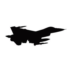 Fighter jet silhouette Royalty Free Vector Image