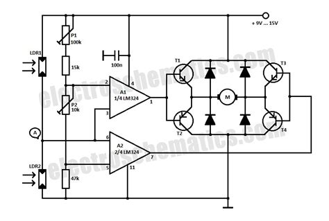 DIY Solar Tracker System Circuit