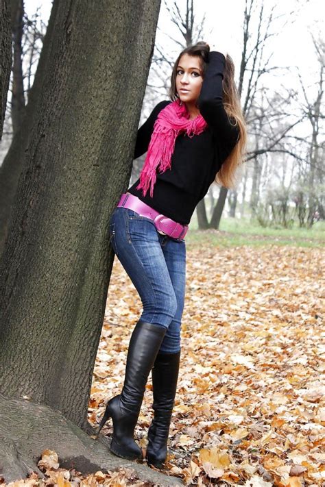 Девушки в сапогах (64 фото) in 2020 (mit Bildern) | Stiefel, High heel ...