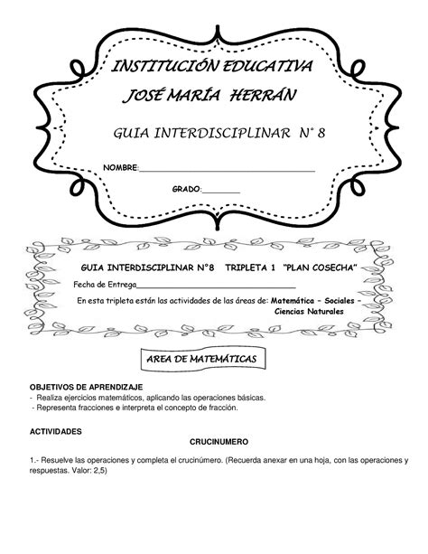 GUIA N8 Completa Guias De Aprendizaje INSTITUCIN EDUCATIVA JOS