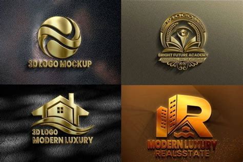 16 3D Realistic Logo PSD Mockups FreeGFX4u