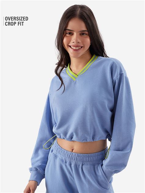 Buy Periwinkle Sweatshirt Women Oversized Sweatshirts Online At The