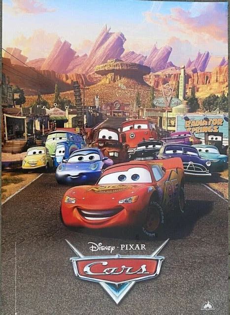 CARS MOVIE POSTER 2006 PIXAR DISNEY Animation Licensed Different Art One Sheet £31.62 - PicClick UK