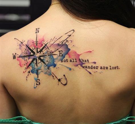 100 Awesome Compass Tattoo Designs Art And Design Kompass Tattoo