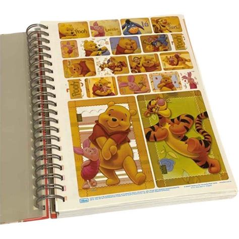 Caderno espiral 10 matérias 200 folhas Tilibra Pooh 139980 vintage