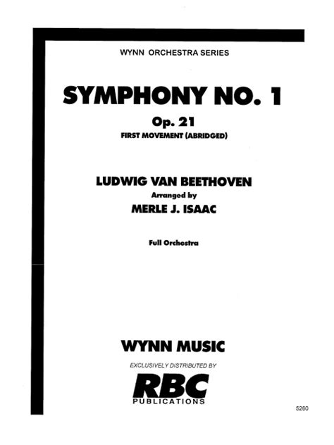 Symphony No. 1 – Full Score – RBC Music