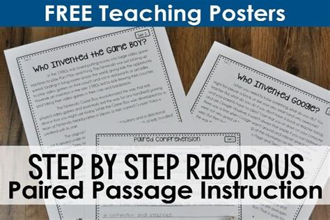 6 Ways To Effectively Teach Paired Texts And Paired Passages Free Posters And Center Artofit