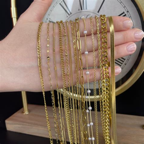 GOLD Chain Necklaces Layering Necklace Vine Chain Twist Chain - Etsy
