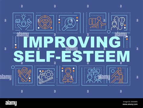 Improving Self Esteem Word Concepts Dark Blue Banner Stock Vector Image And Art Alamy