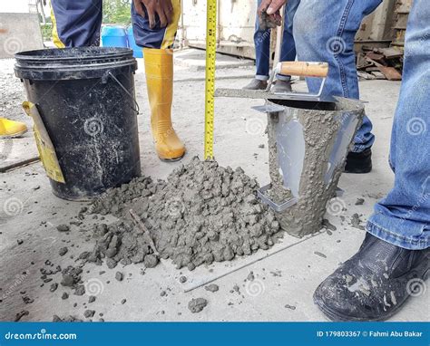 The Slump Test Equipment. Wet Concrete Was Compacted For The Slump Test ...