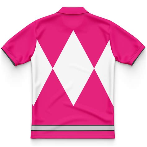 Pink Ranger Mighty Morphin Power Rangers Polo Shirt Otaku Treasure