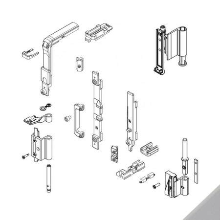 Kit Cerniera Futura 110 R 04758 Giesse Per Anta A Ribalta Profilo Erre