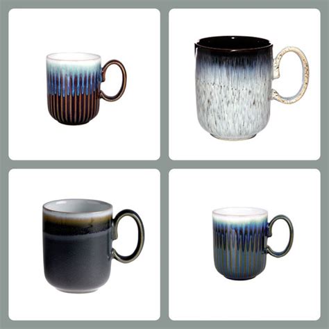 Mixed Denby mugs - Halo/Greenwich/Amethyst/Jet | Mugs, Denby, Glassware