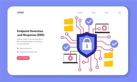 Bannière Web Ou Page Daccueil De Détection Et De Réponse Des Points De