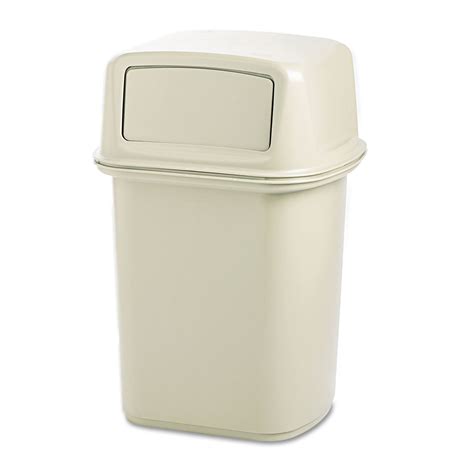 Rubbermaid Commercial FG917388BEIG Ranger Fire Safe Container Square