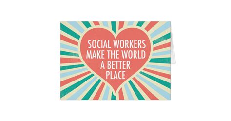 Inspirational Social Work Quote Heart Cute Card Zazzle