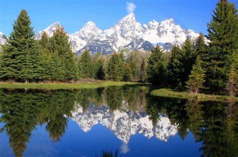 Reflection Of The Grand Tetons Jigsaw Puzzle In Great Sightings Puzzles