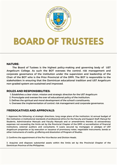 Board of Trustees | UST Angelicum College
