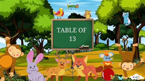 13x113 Multiplication Table Of Thirteen 13 Tables Song