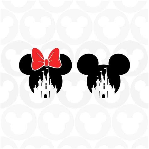 Mickey Minnie Mouse Castle Head Ears Bow Svg Png Formats - Etsy Australia