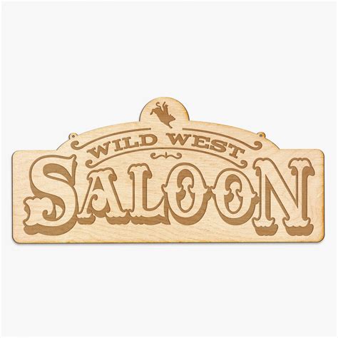 Wild West Saloon Engraved Sign Bar Decor Home Bar Sign Etsy Wild