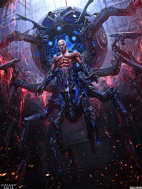 Baal The Giant Spider Illustration Art Cyberpunk Art Cyborgs Art