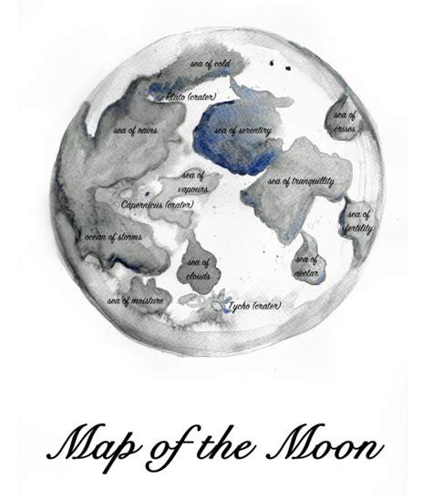 Map of the Moon Printable Poster by Teach Simple