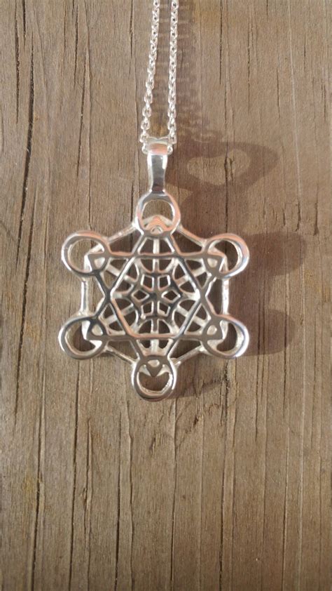 Metatrons Cube Pendant In Sterling Silver Sacred Etsy Uk