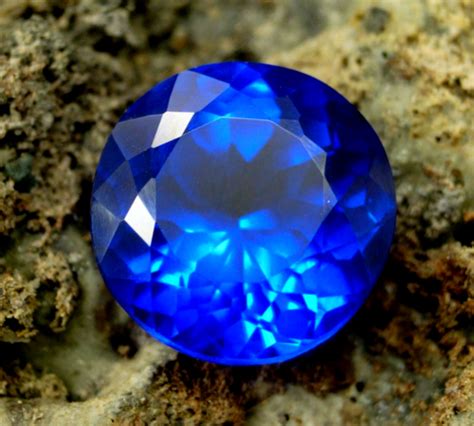 Pietra Preziosa Sciolta Certificata Di Forma Rotonda Di Tanzanite Blu