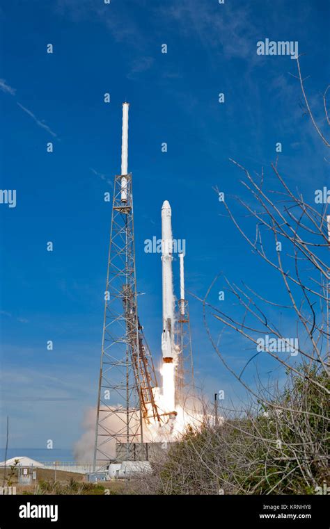 The Two Stage Falcon Launch Vehicle Lifts Off Space Launch Complex