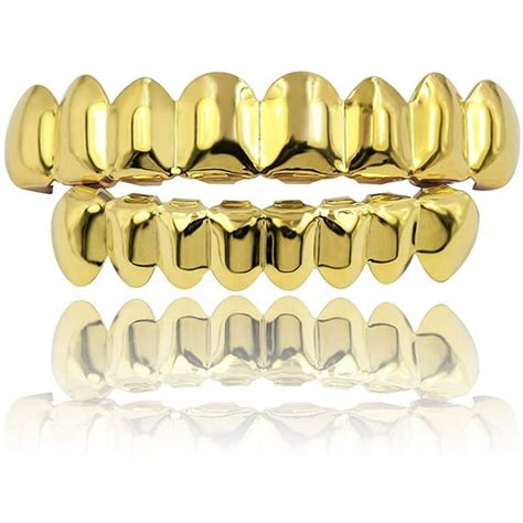 Eimeli Plated 18k Gold Hip Hop Mouth Grills For Men And Women Finish 8