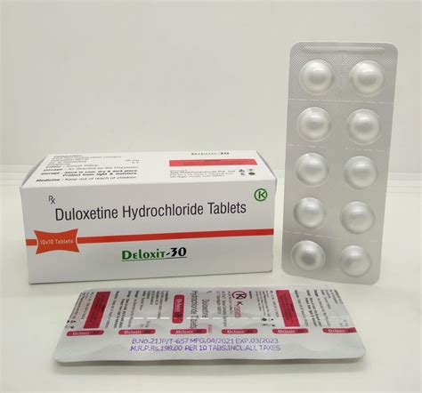 Duloxetine Hydrochloride 30 Mg Tablets Deloxit 30 Pharma Franchise