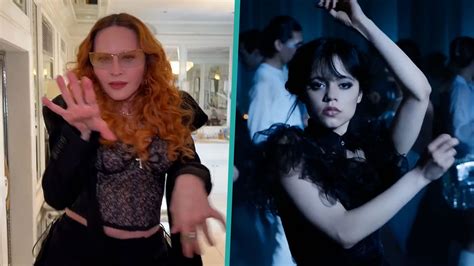 Madonna Attempts Jenna Ortegas Viral Wednesday Dance To Lady Gagas