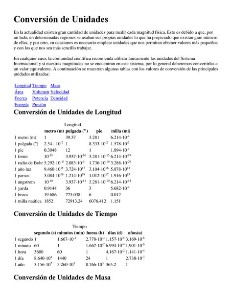 conversion de unidades conversion de unidades en la actualidad