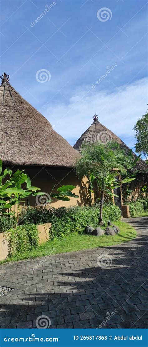 A Building with a Conical Roof Stock Photo - Image of unique, green ...