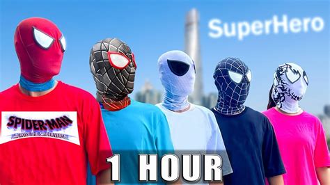 PRO 5 SUPERHERO TEAM ALL ACTION STORY 1 Hey Spider Man RED WHITE