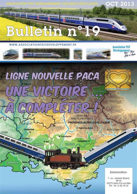 Bulletin n19 Ligne nouvelle PACA une victoire à compléter L