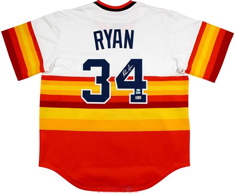 Nolan Ryan Autographed Houston Astros Rainbow Jersey